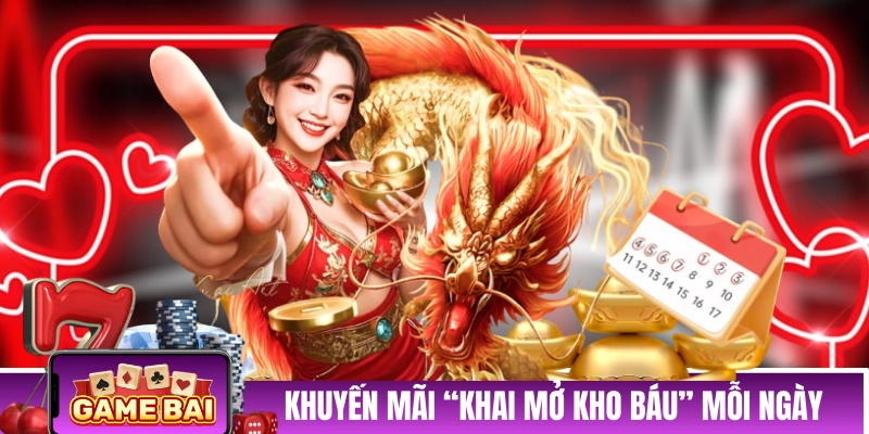Khuyến Mãi GEM88 - 4 Chương Trình Hấp Dẫn Cho Người Chơi Khuyến mãi “Khai Mở Kho Báu” mỗi ngày