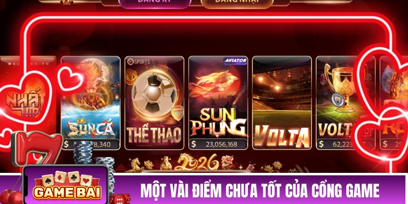 NHATVIP - Người Chơi Luôn Là Nhất, Ai Cũng Là Khách VIP! Một vài điểm chưa thực sự tốt của cổng game