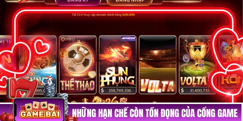 Những hạn chế còn tồn đọng của cổng game