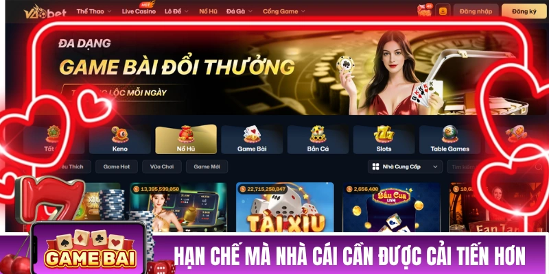 Đánh Giá VAOBET - Vào Là Mê, Chơi Là Đổi Đời! Hạn chế mà nhà cái cần được cải tiến hơn